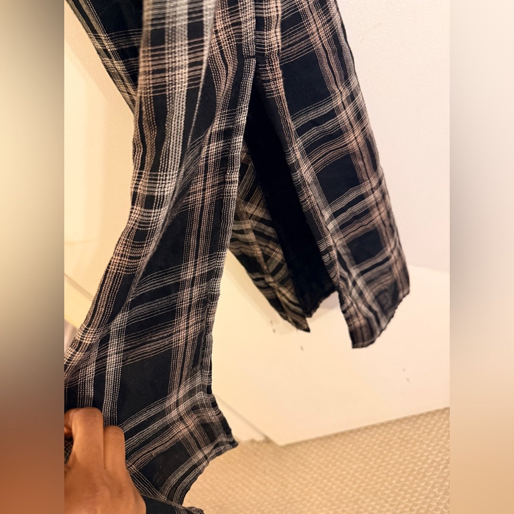 CLOTH & STONE Long Sleeve Belted Duster in Maple Wood Plaid SIZE: SMALL - Picture 7 of 11